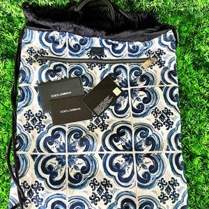 Dolce & Gabbana majolica print drawstring backpack unisex